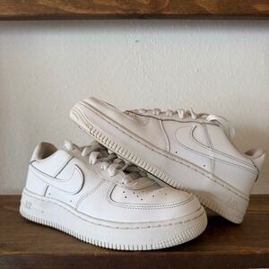 Nike Air Force 1 Low Triple White Leather Sneakers-111 Youth 4.5Y‎ DH2920